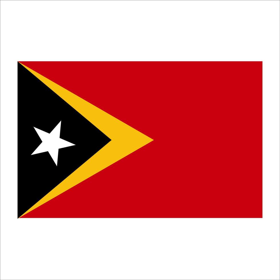 The flag of timor leste vector