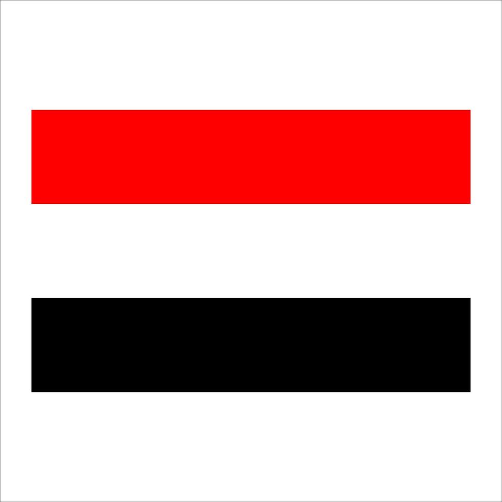 The flag of the country of yemen vector