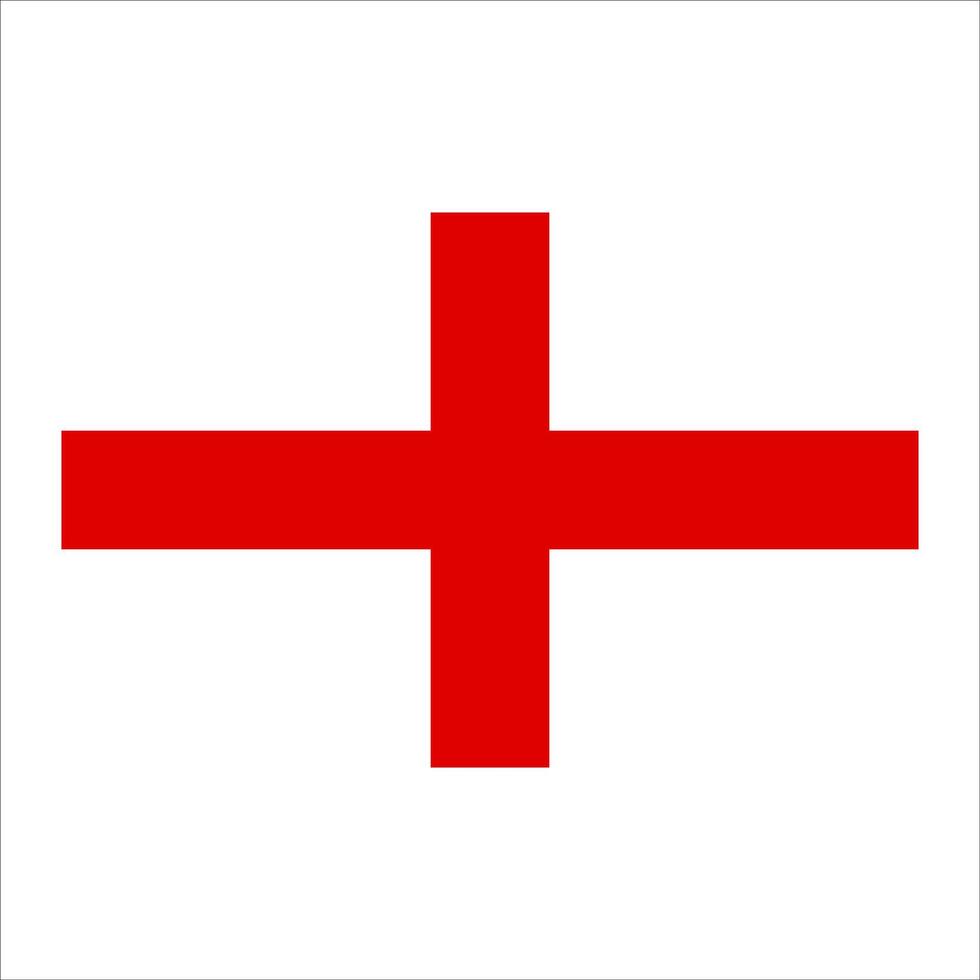 The flag of england is shown on a white background vector