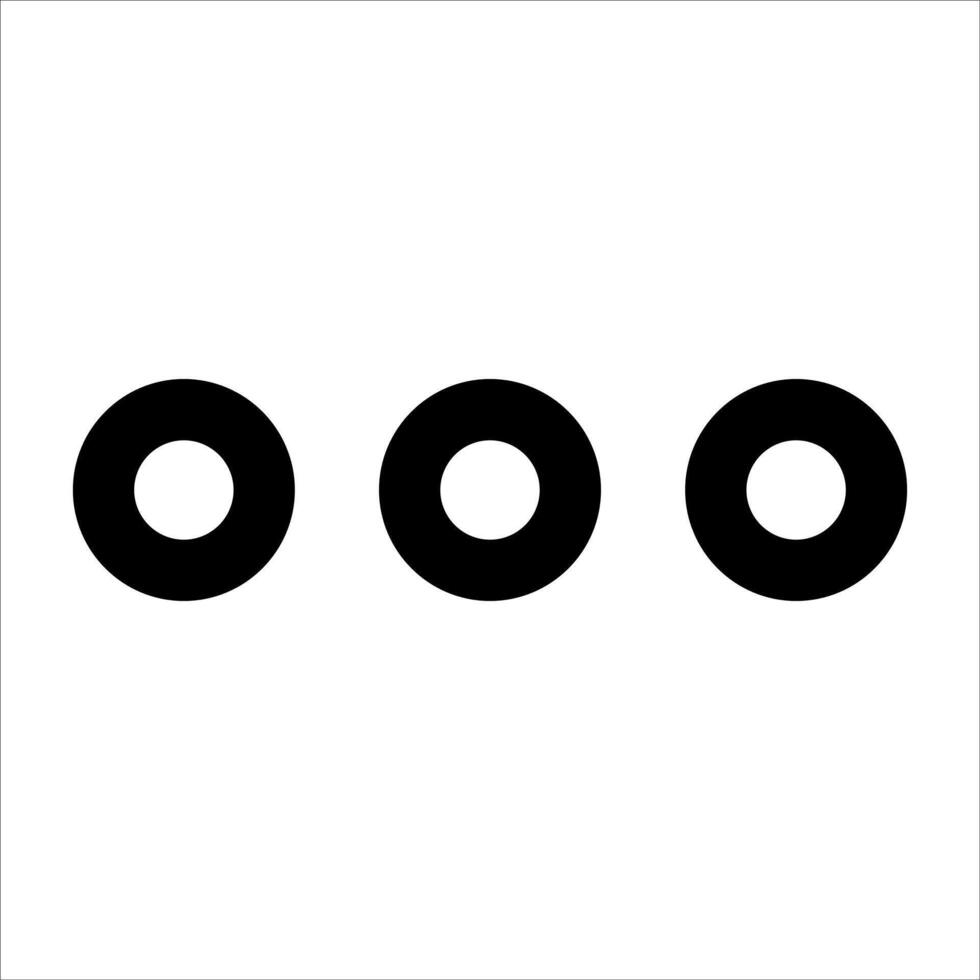 Three circles with the word oo in the middle vector
