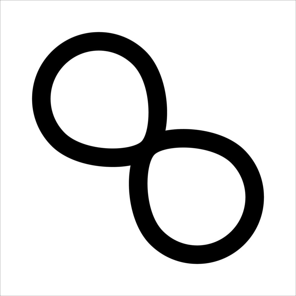 An infinity symbol is shown on a white background vector