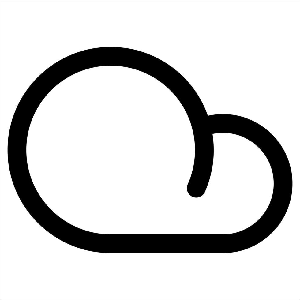 A black and white cloud icon vector