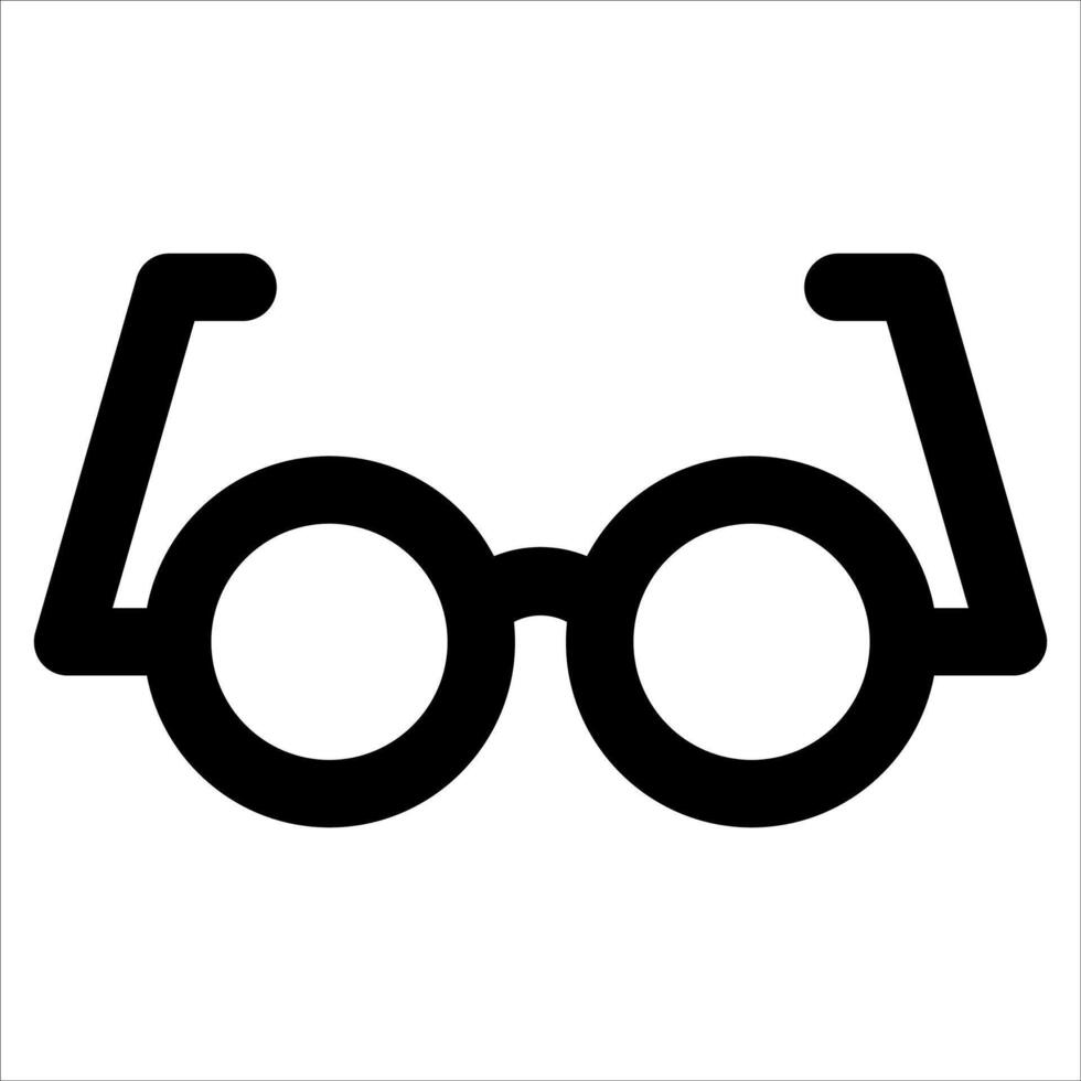 A black and white image of a pair of glasses vector