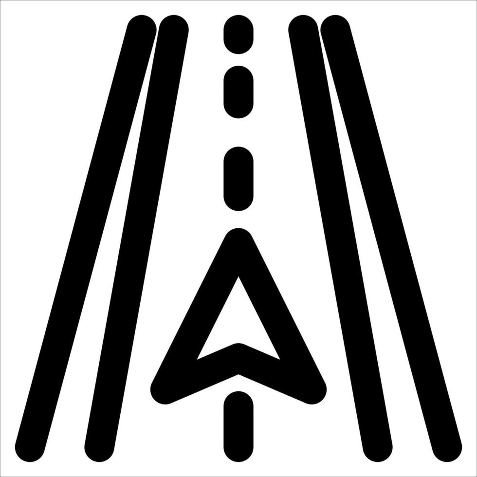 A black and white road sign with arrows pointing in different directions vector