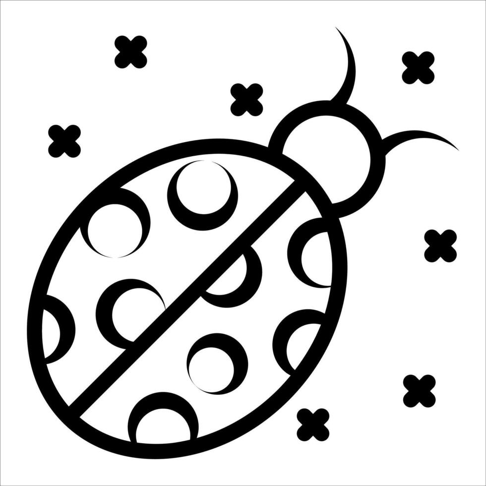 Ladybug coloring pages free printable vector