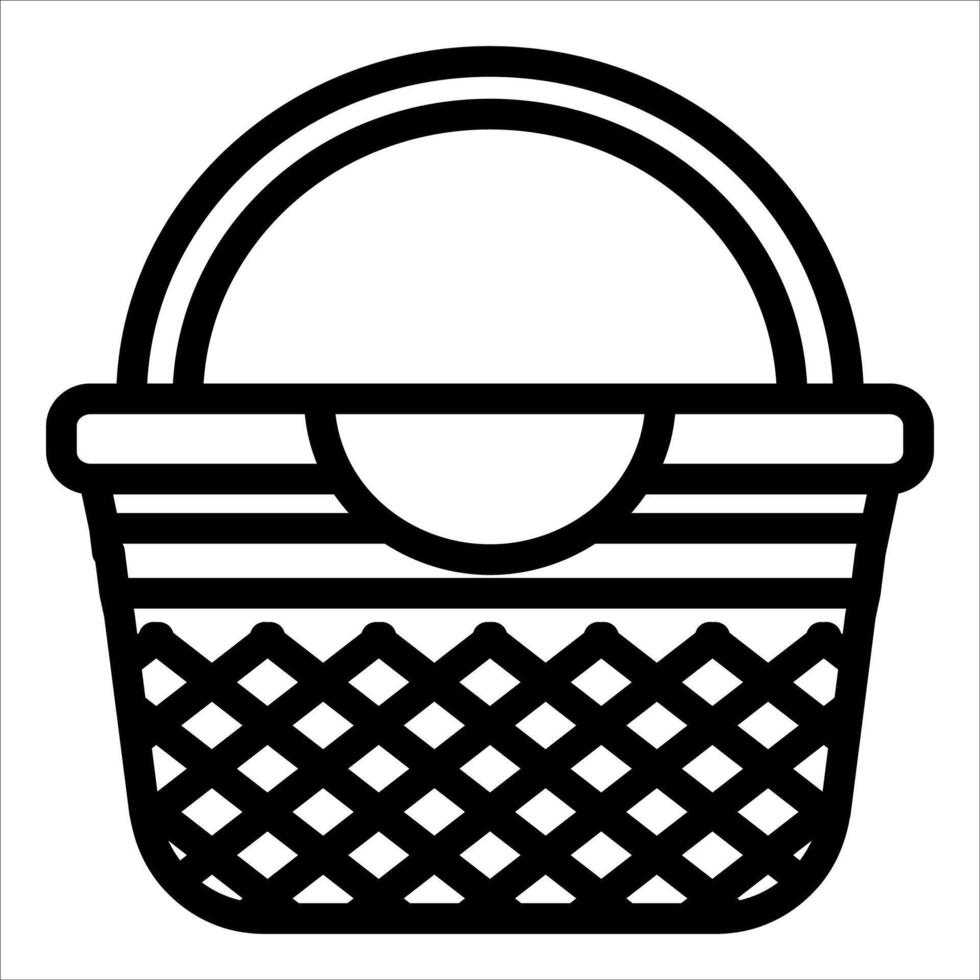 A basket icon on a white background vector
