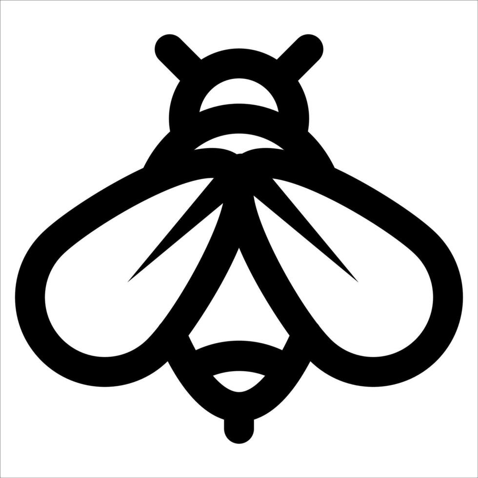 A black and white bee logo vector