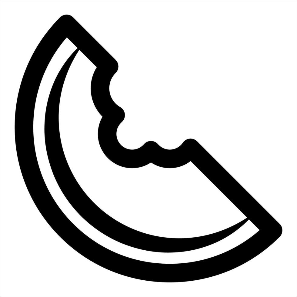 A slice of watermelon icon on a white background vector