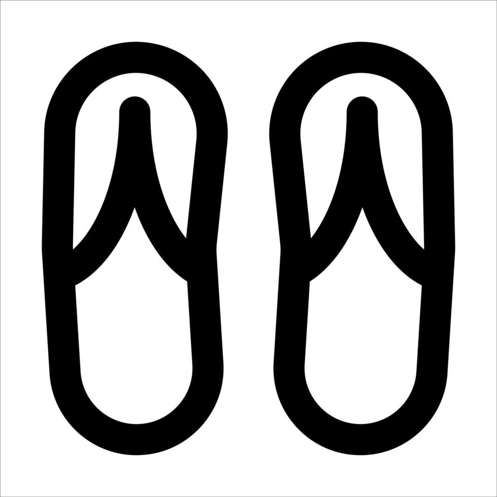 A pair of flip flops on a white background vector
