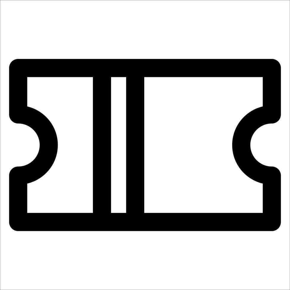 A black and white image of a ticket vector