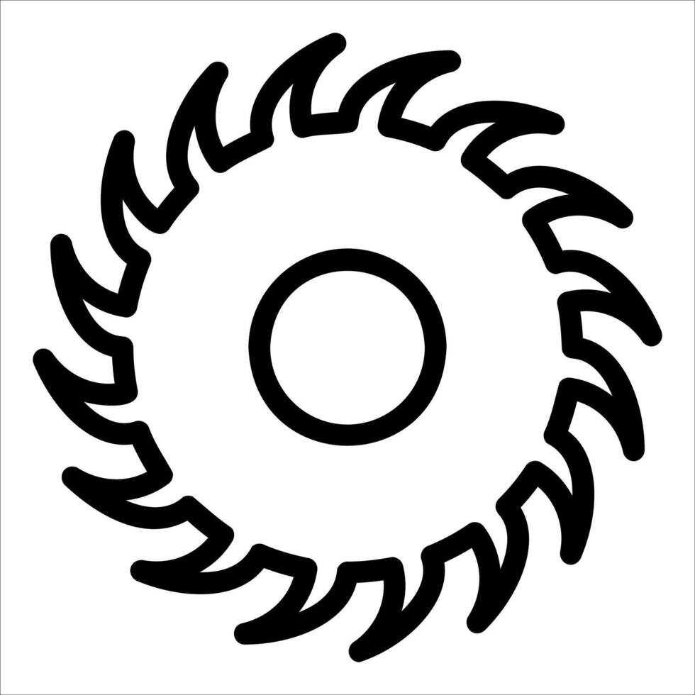 A circular saw blade icon on a white background vector