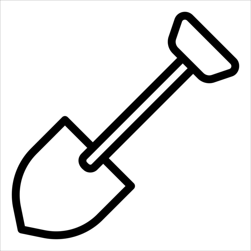 A shovel icon on a white background vector