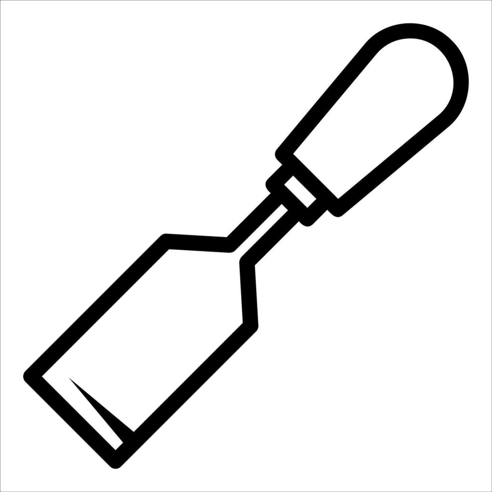 A black and white outline of a bottle opener vector