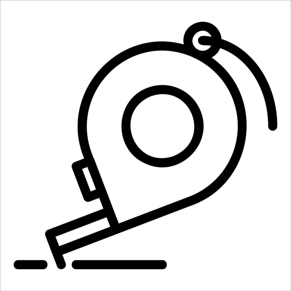 A black and white illustration of a tape measure vector