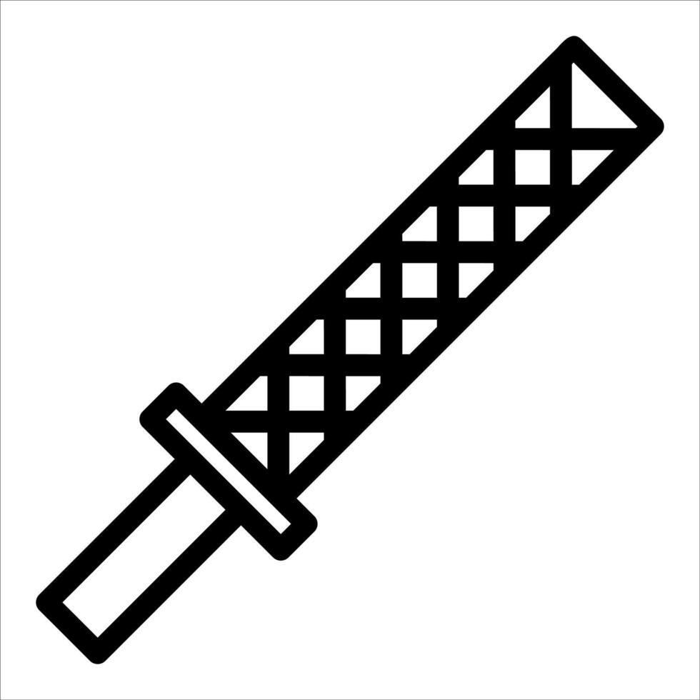 A black and white illustration of a knife vector