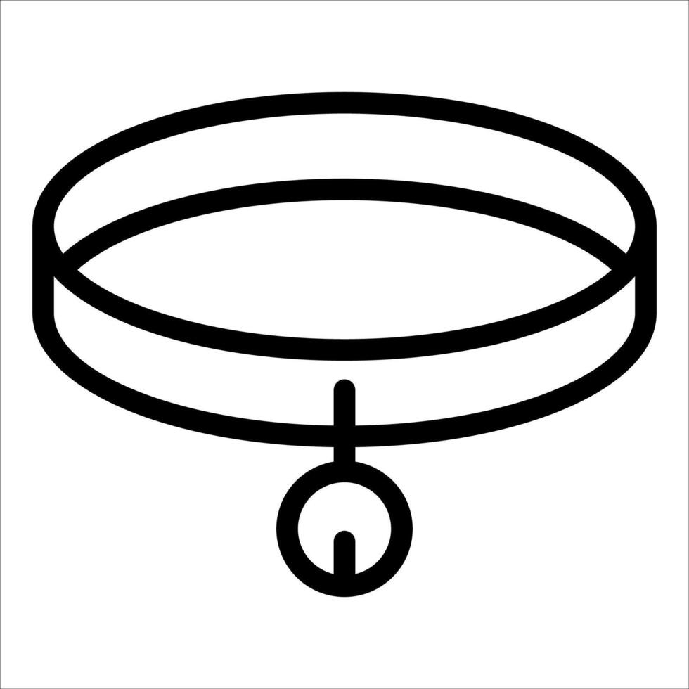 A black and white illustration of a ring with a bell vector