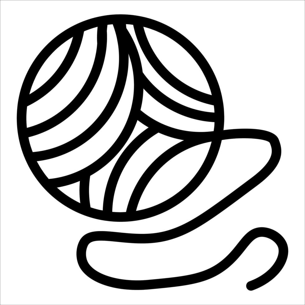 A ball of yarn and a thread icon vector