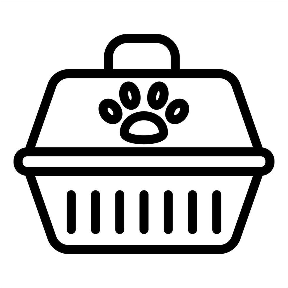 A black and white icon of a cat's litter box vector