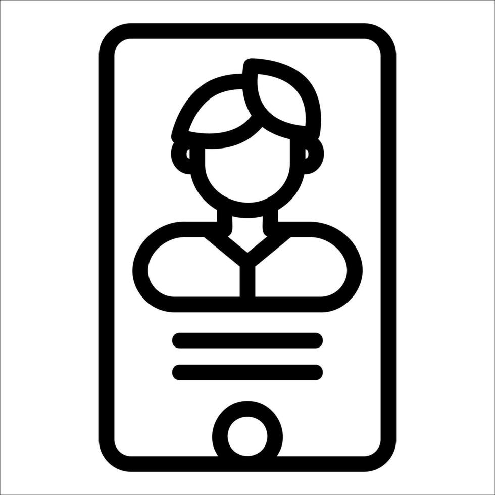 A black and white icon of a person on a phone vector