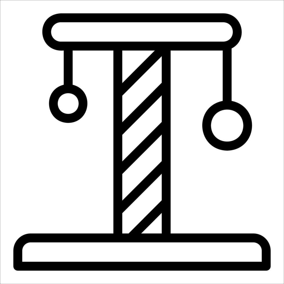 A black and white illustration of a swing vector