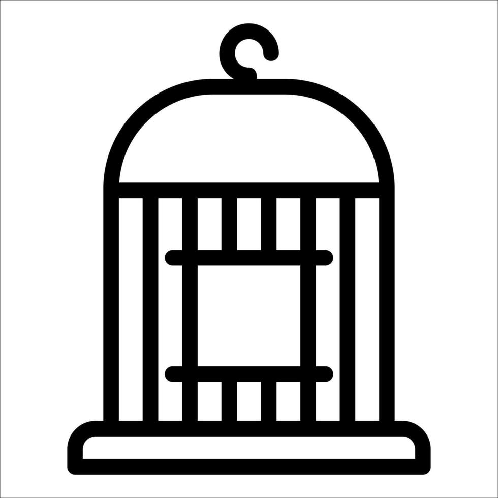 Bird cage icon illustration vector