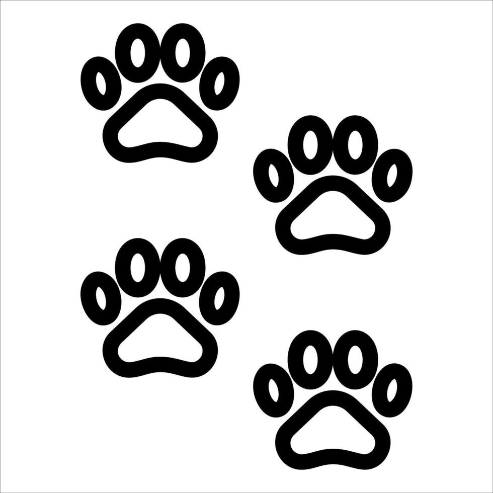 Animal paw print decal vector
