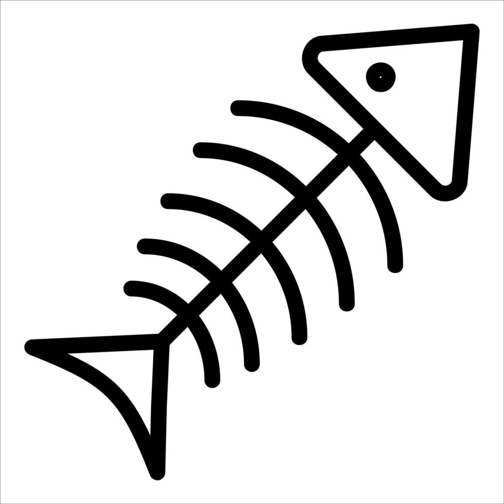 Fish bone icon illustration vector