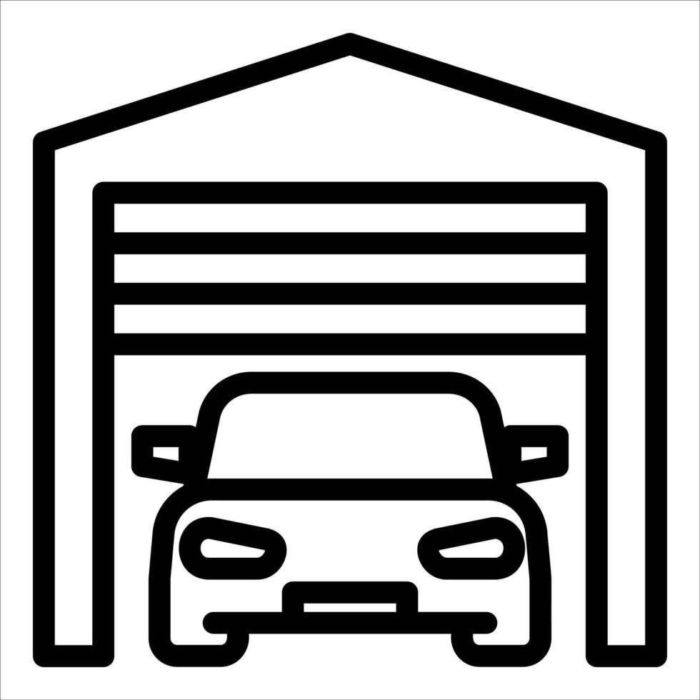 Car garage icon illustration vector