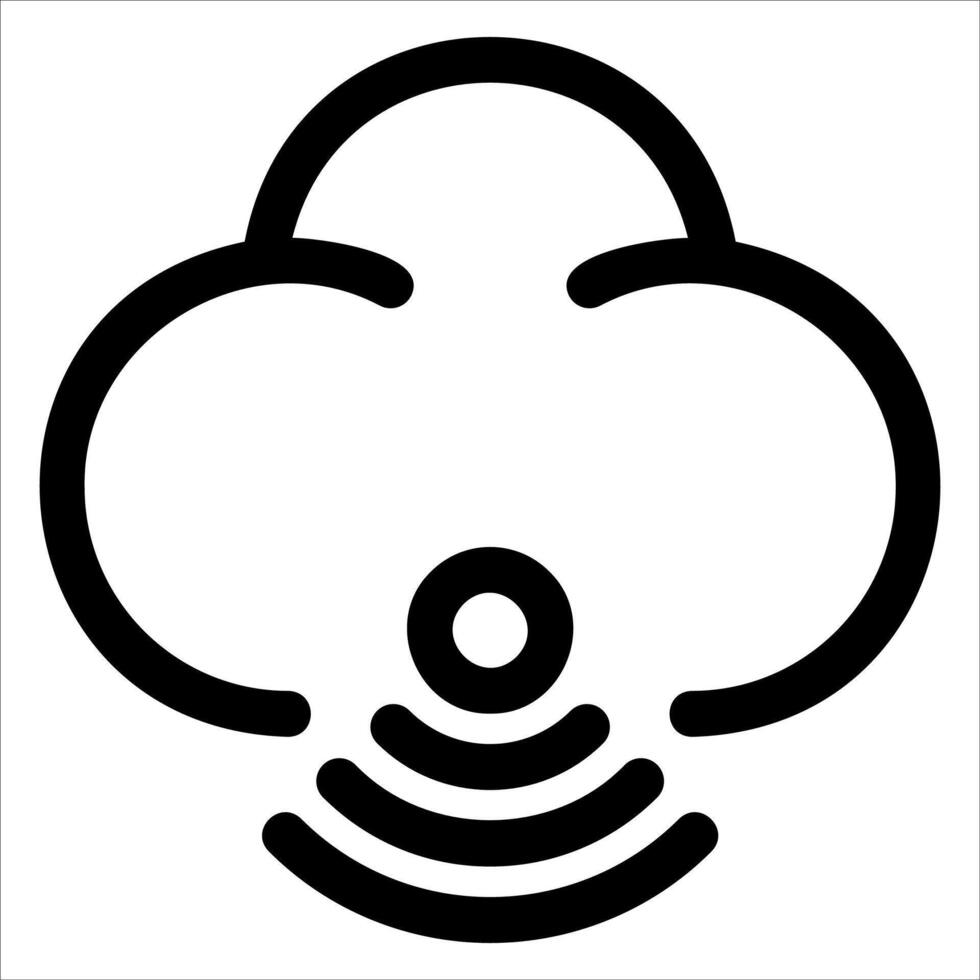 A cloud with a wifi symbol on it vector