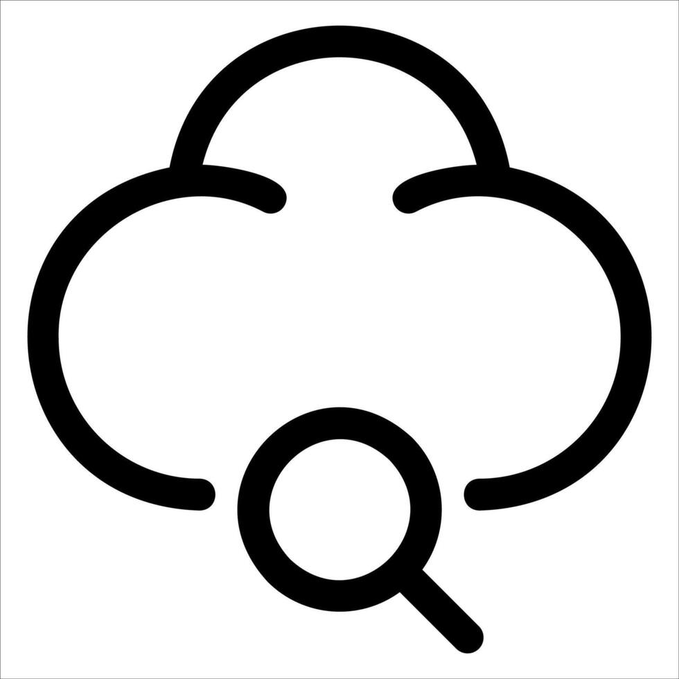 Cloud search icon vector