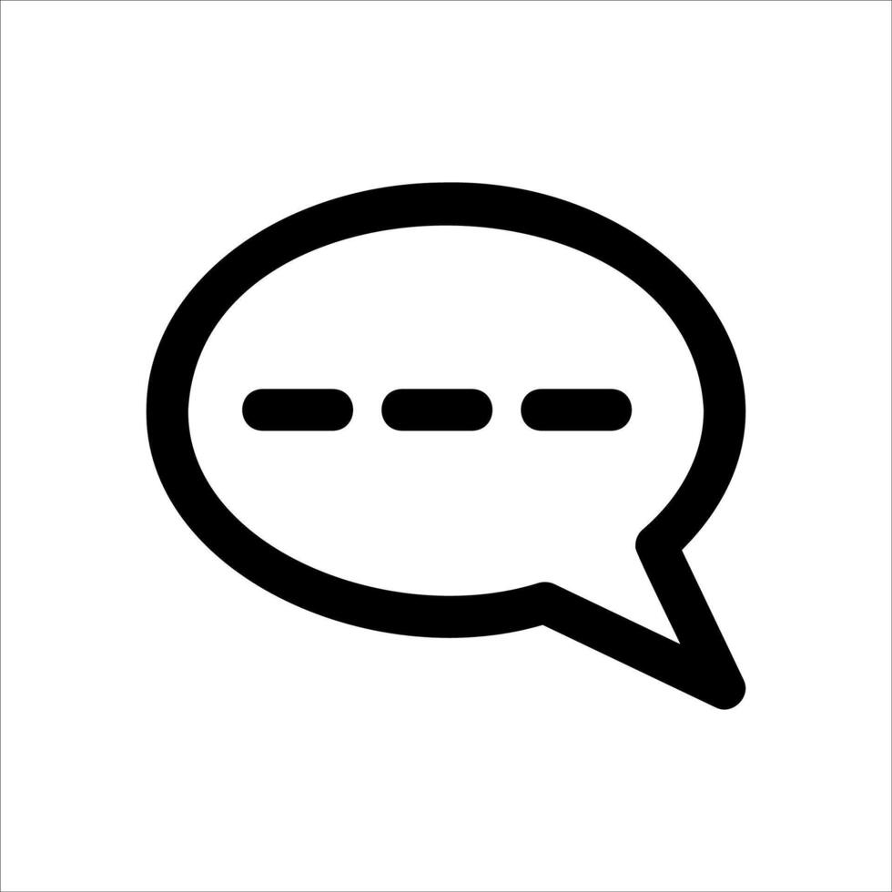 A speech bubble icon on a white background vector