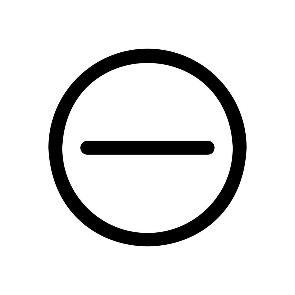 A black and white icon of an empty circle vector