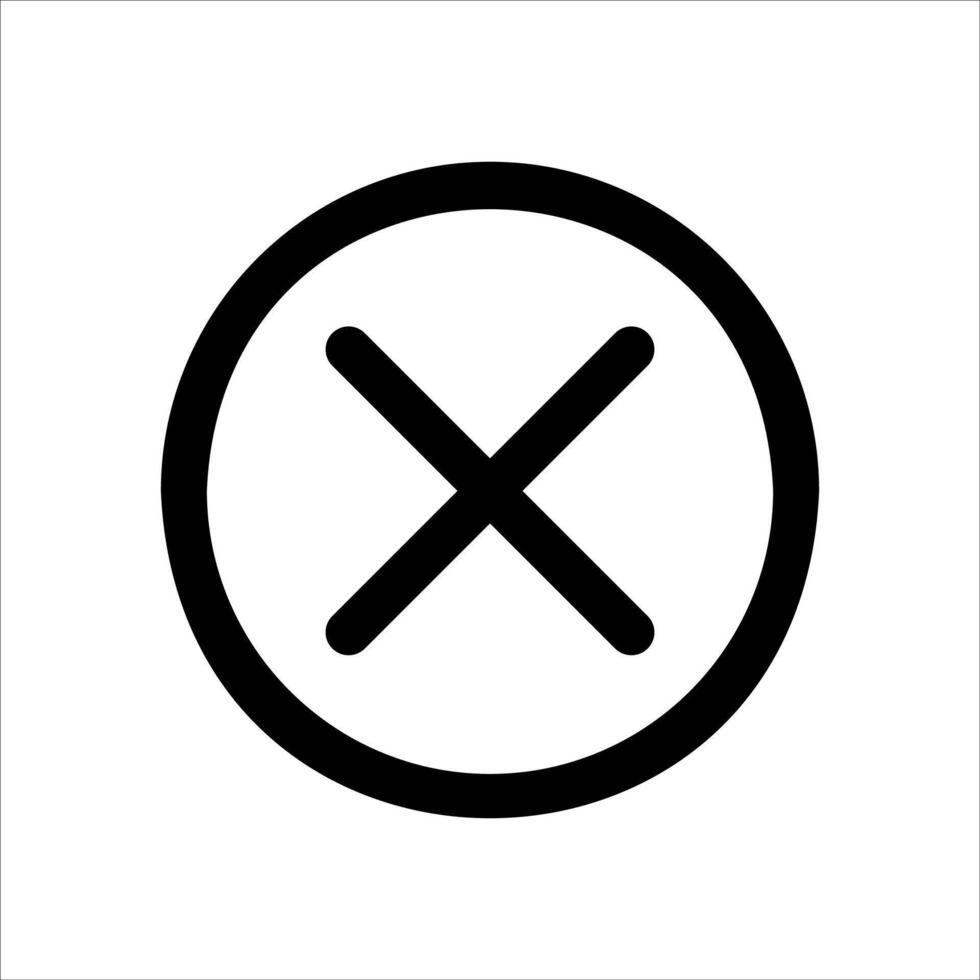 No x icon illustration vector