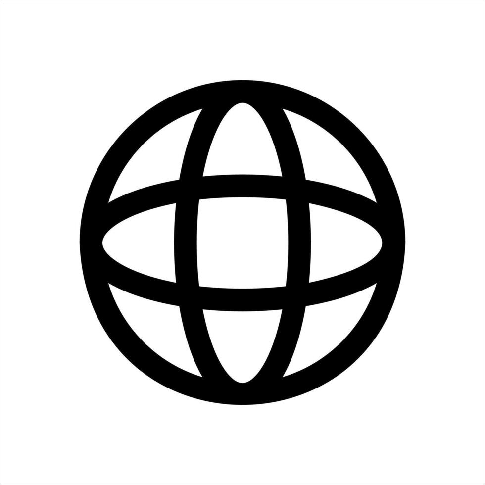 A globe icon on a white background vector