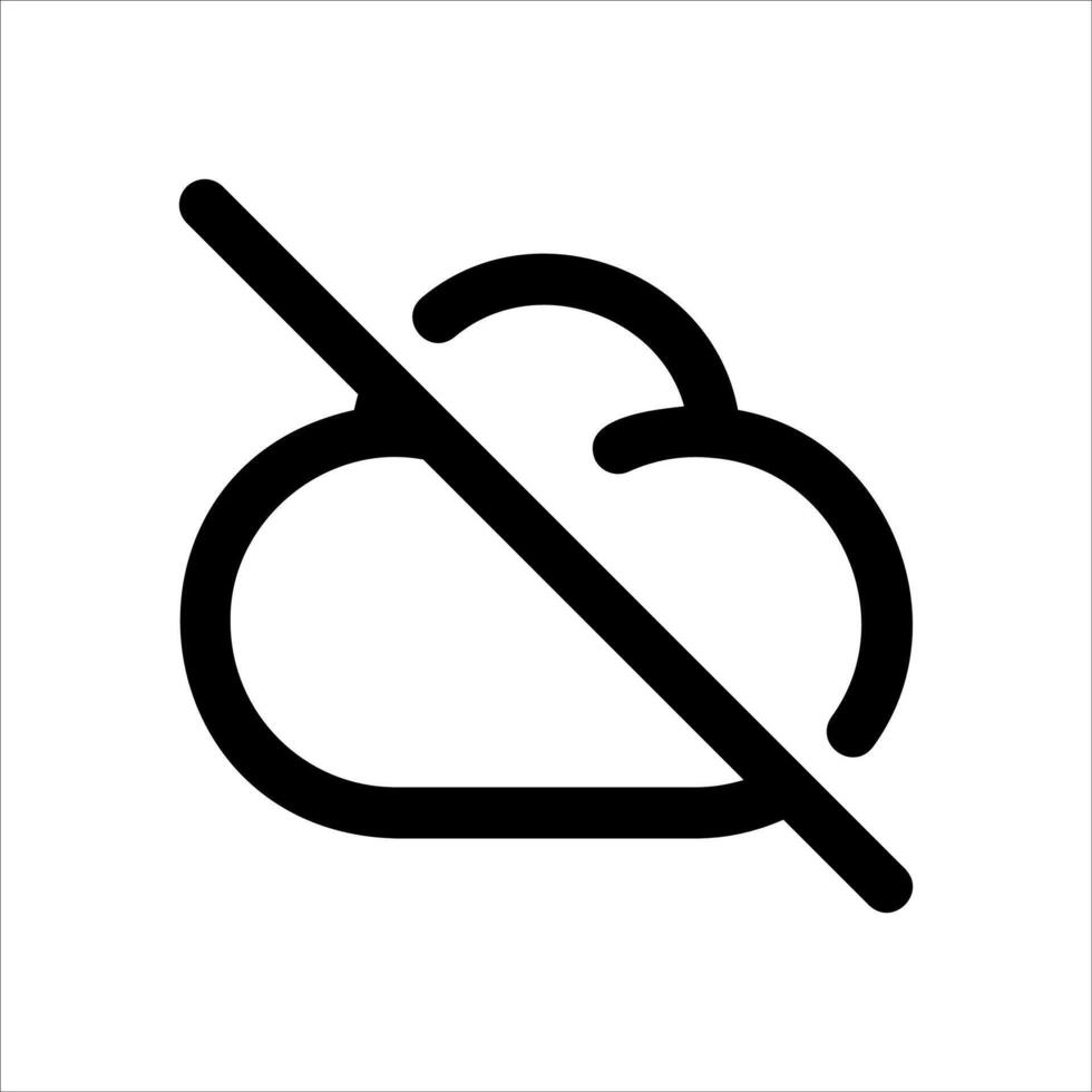 No cloud icon illustration vector