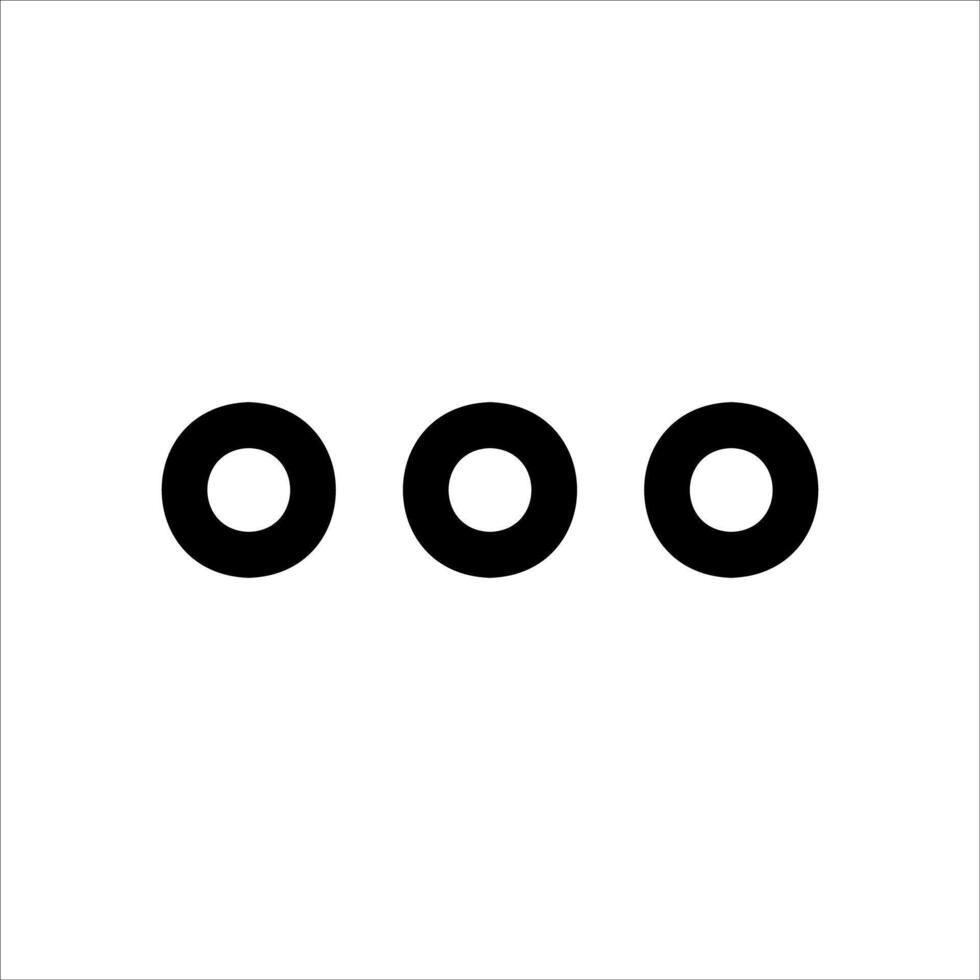 A white background with three circles in the middle vector