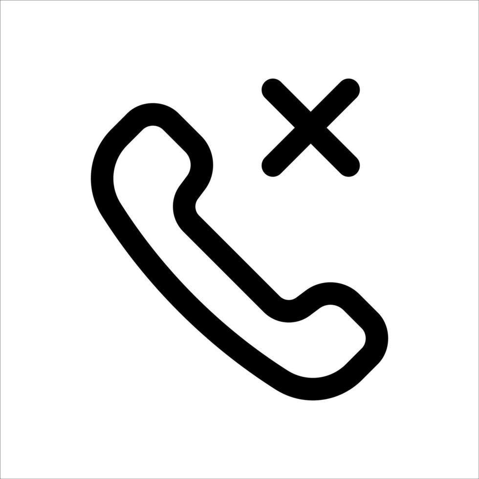 A phone icon with a x on it vector