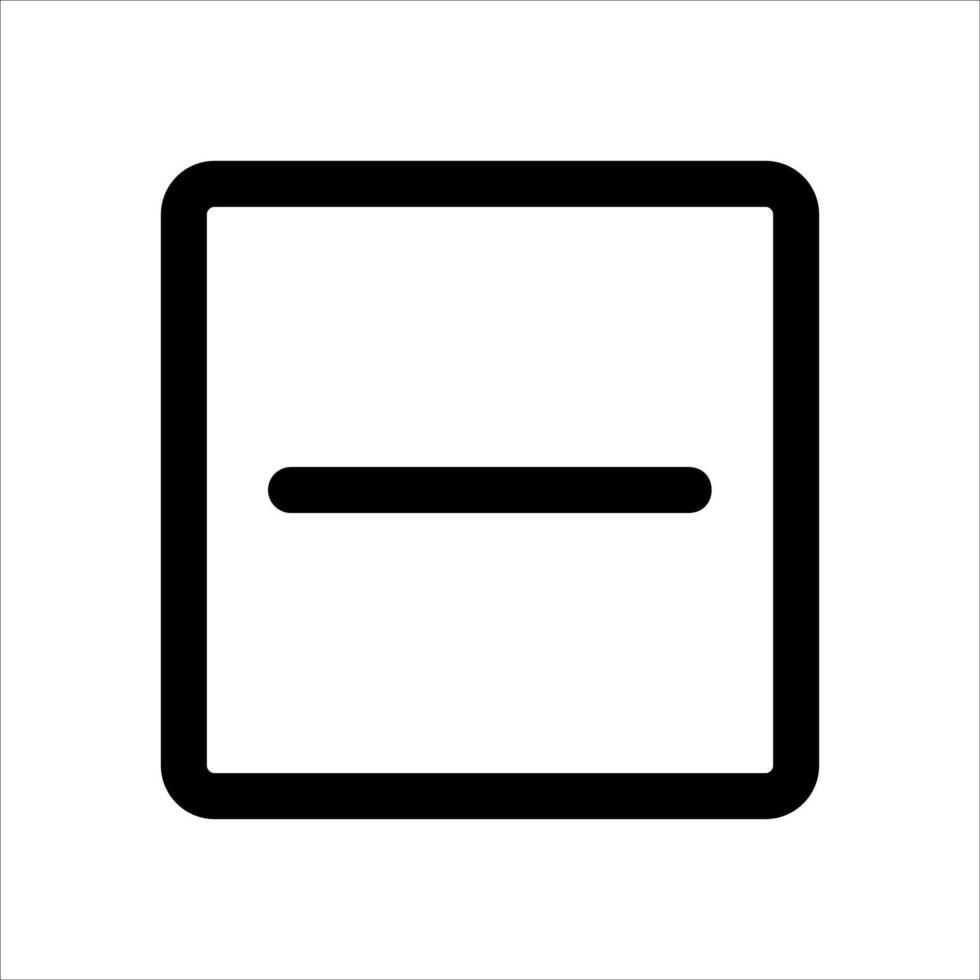 A black and white icon of a square with an x on it vector