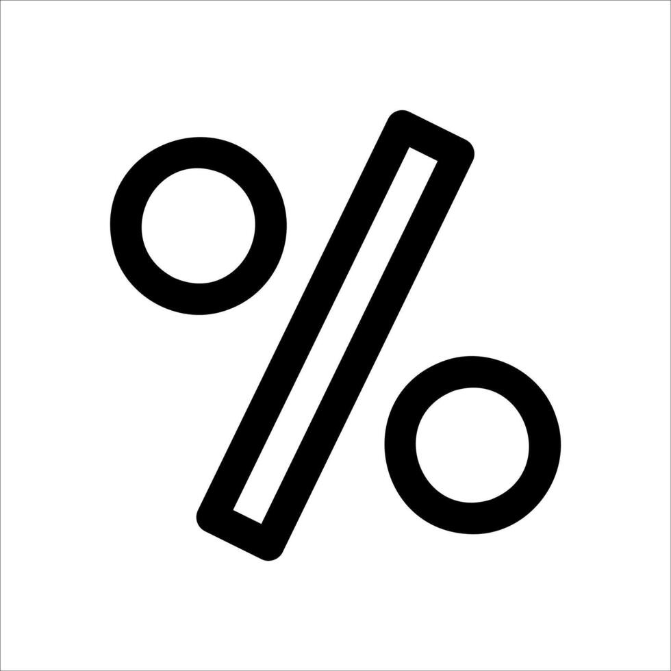 Percentage icon on white background vector