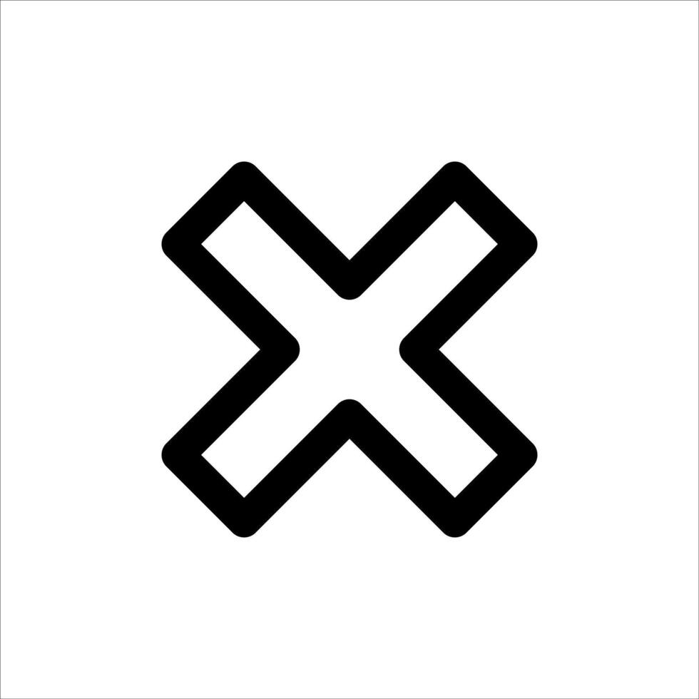X sign icon vector