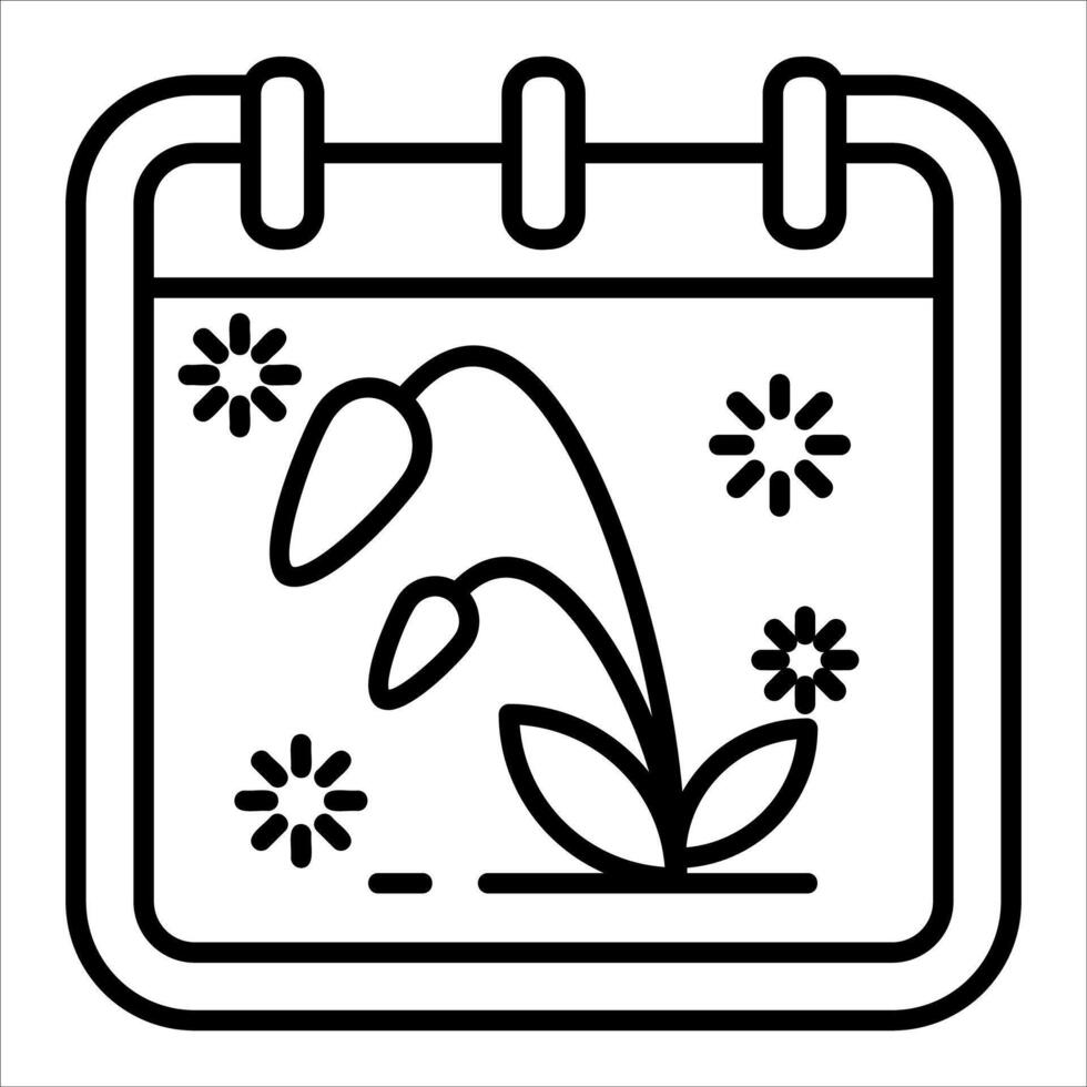 A calendar with flowers and plants in it vector