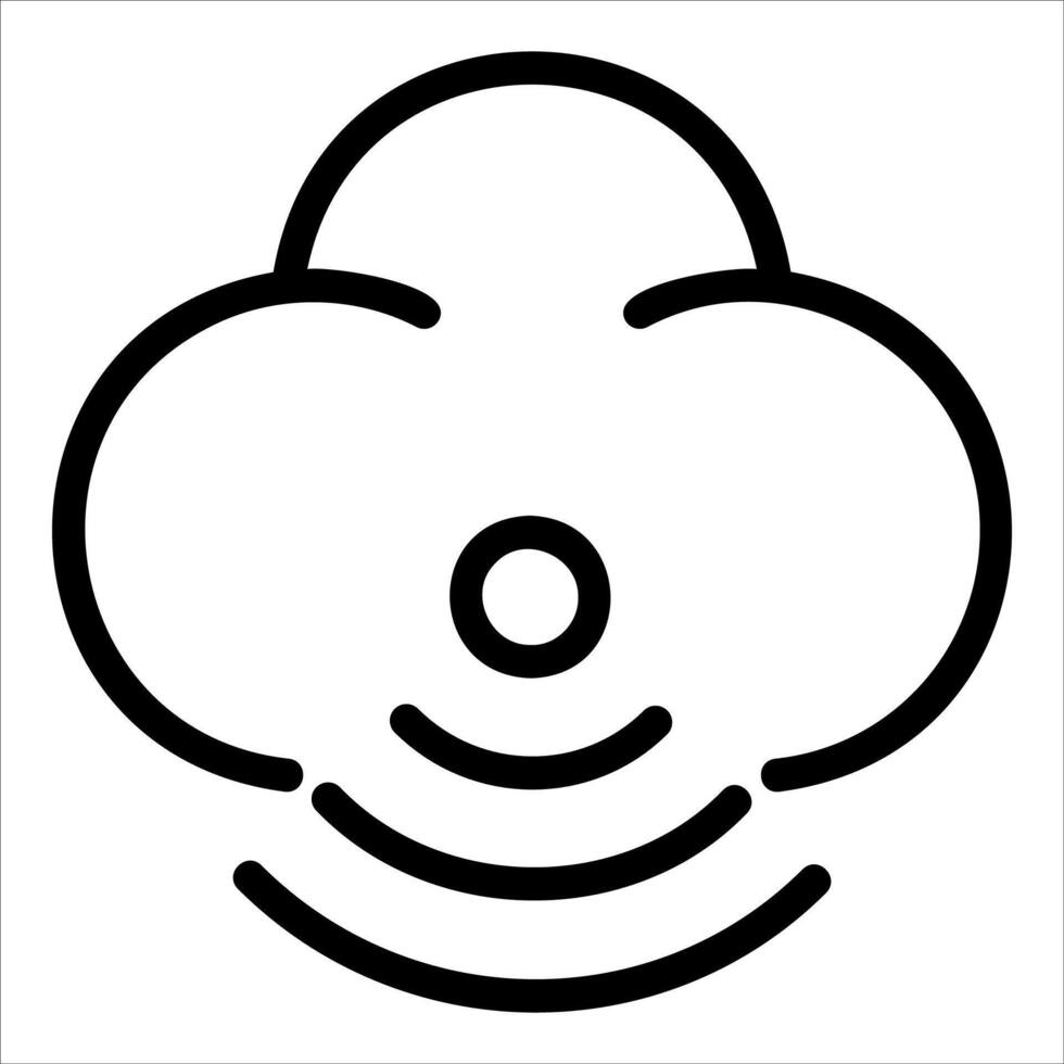 A cloud with a circle on it vector