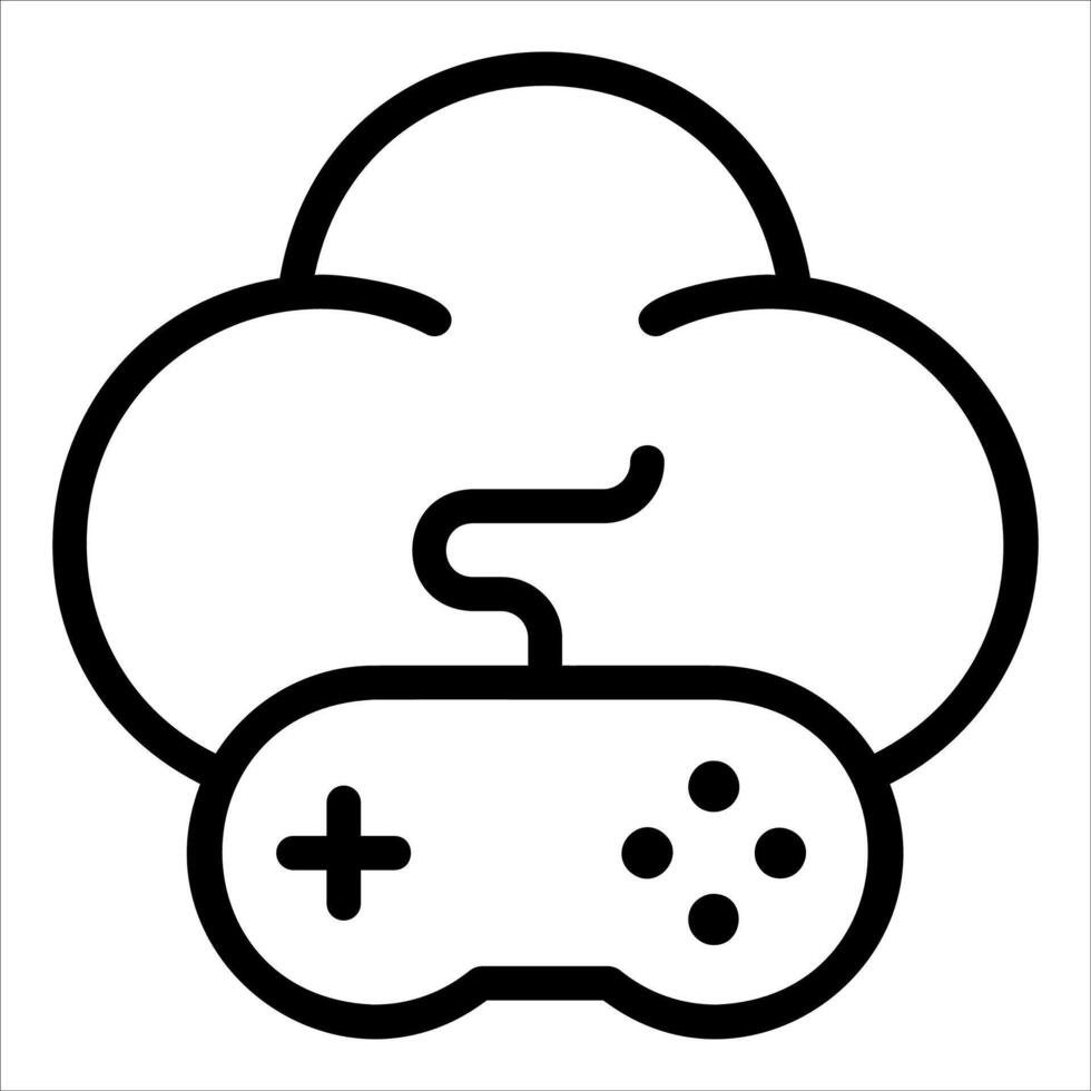 A cloud with a game controller on it vector