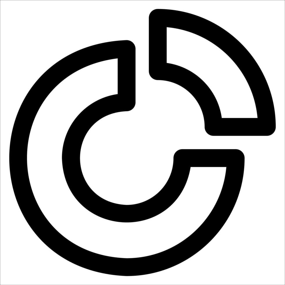 A black and white logo of a circle with a circle inside vector