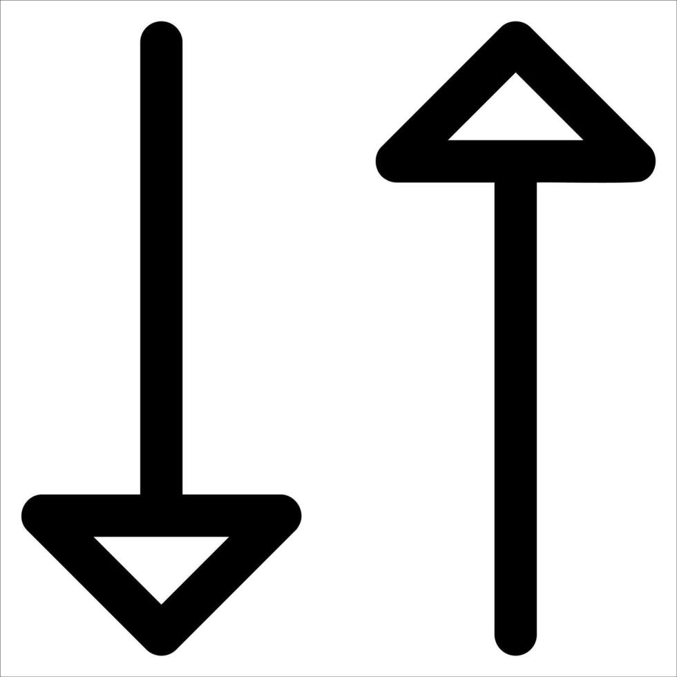 Two arrows pointing in different directions vector