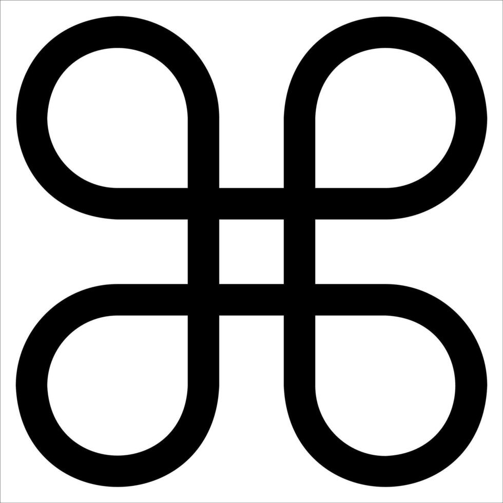 A black and white logo with four circles vector