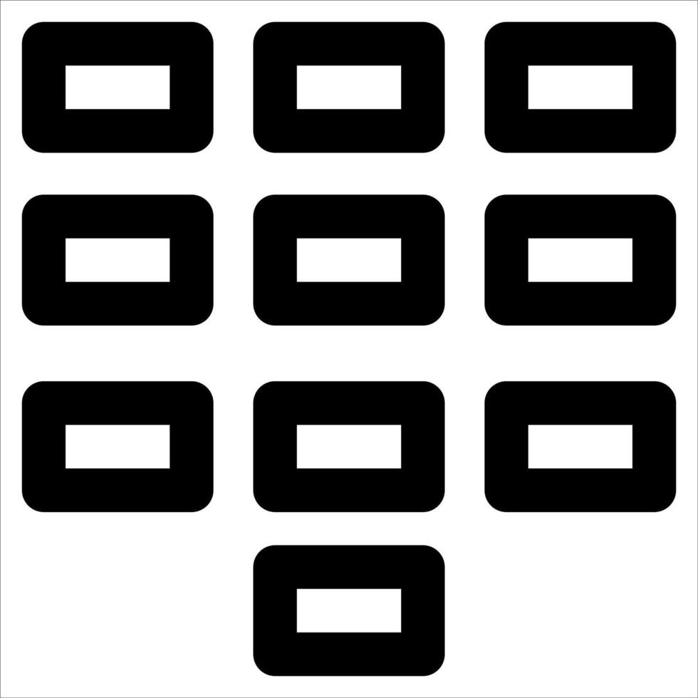 A black and white image of a square with four squares vector