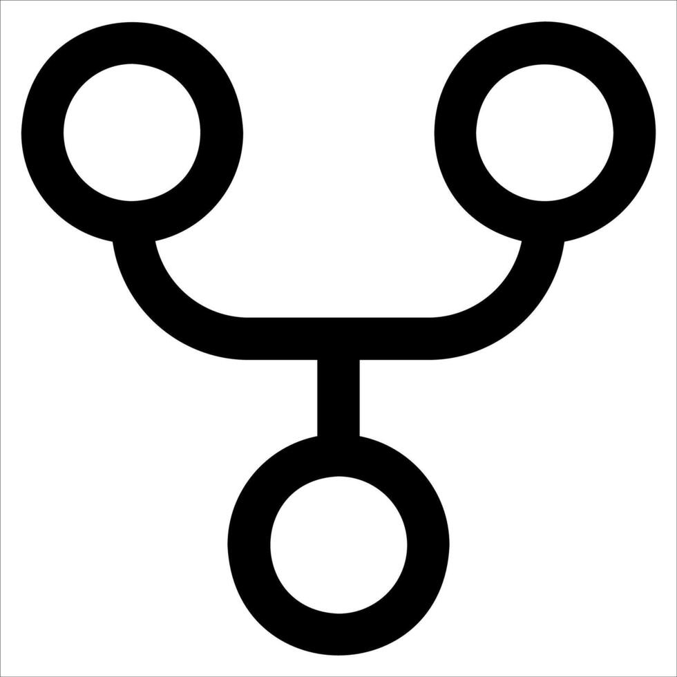 A black and white symbol with two circles vector
