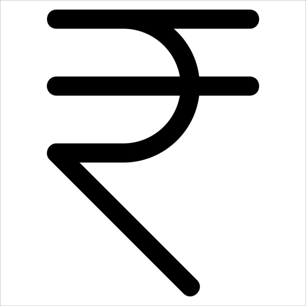 Indian rupee sign vector