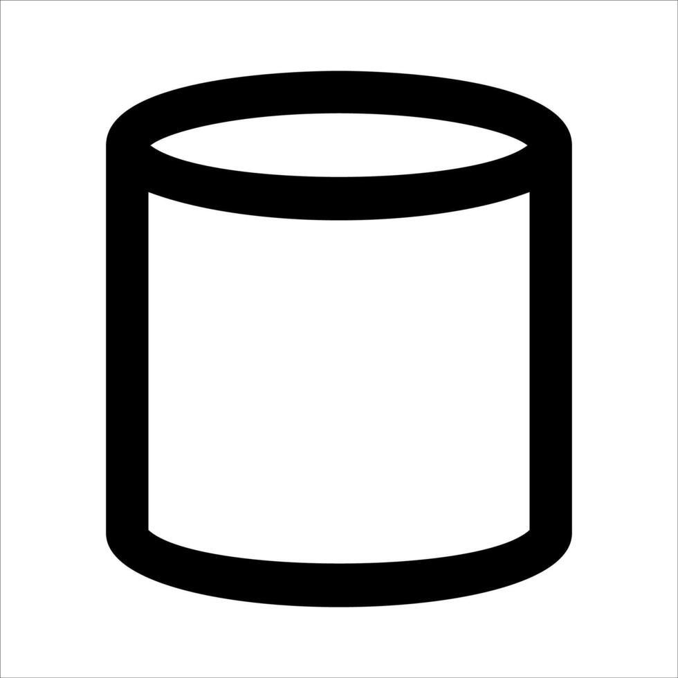 A black and white icon of a container vector